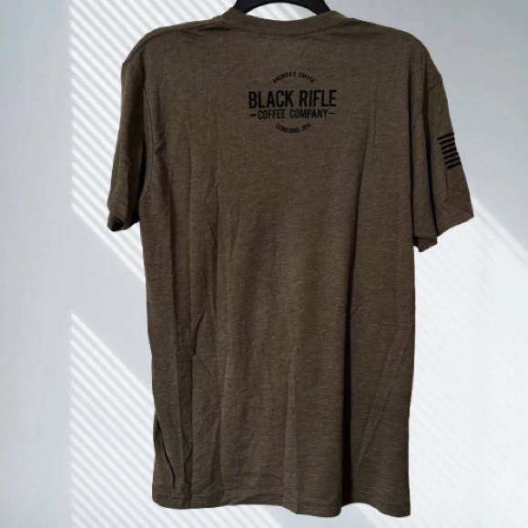 Black Rifle Coffee Snake Graphic T-Shirt in Military Green Sz L - Picture 2 of 3